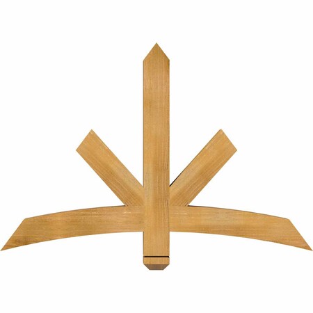 Ekena Millwork Alberta Rough Sawn Timber Gable Bracket, Western Red Cedar, 48"W x 32"H x 4"D x 4"F, 16/12 Pitch GBW048X32X0404ALB00RWR